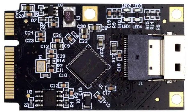Main image of Xiwai Mini PCI-E PCI Express to Slimline SFF-8654 SATA 3.0 Four Ports Adapter Converter 6Gbps Disk Extension Card for SSD