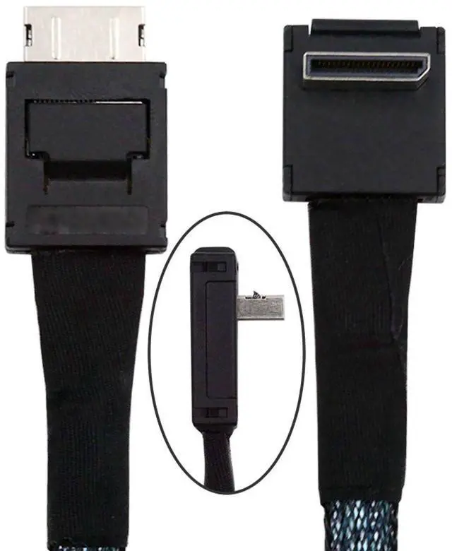 Main image of Xiwai Down Angled 90 Degree OcuLink PCIe 4.0 PCI-Express SFF-8611 4i to SFF-8611 Data Active Cable for eGPU SSD 80cm