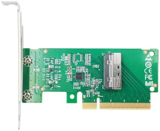 Main image of Xiwai PCIE5.0 PCI-Express 8x to MCIO 8i Mini Cool Edge IO SFF-TA-1016 VROC Adapter for Mainboard SSD Graphics Card