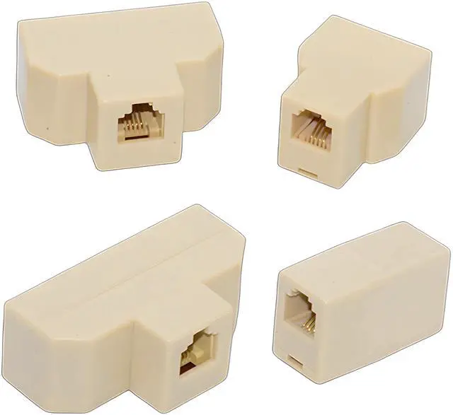 Main image of Xiwai 4pcs/lot 1-in-2-out 1-to-3 1-to-4 Way Outlet 6P4C RJ11 RJ12 Telephone Phone Modular Jack Line Splitter Adapter Extender