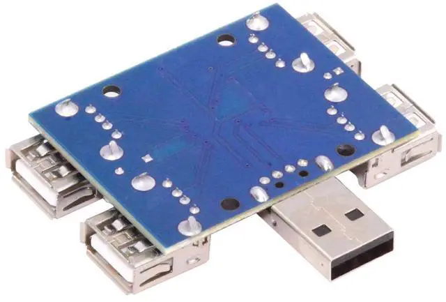 Main image of Xiwai USB 2.0 1-to-4 Four Ports HUB PCBA PCs 4 Devices Type-A Adapter for Keyboard Mouse Scanner Printer