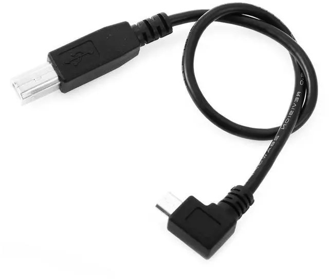 Main image of Xiwai Left Angled 90 Degree Micro USB OTG to Standard B Type Cable for Printer Scanner Disk Lectronic Musical Instrument Midi Keyboard (60cm)