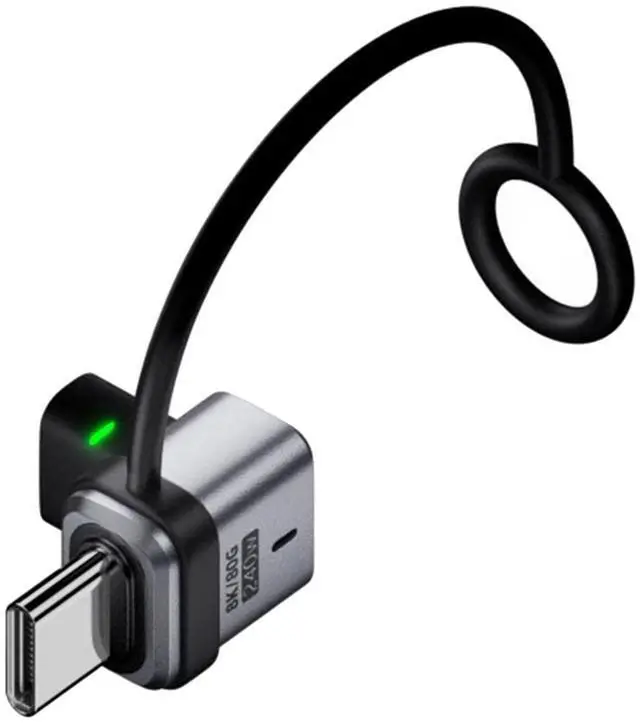 Main image of Xiwai 90 Degree USB5.0 80Gbps Male to Female Low Profile Down Up Angled Extension Adapter with Lanyard Keychain 240W 16K 8K 5K Compatible with USB4.0 Thunderbolt3/4/5