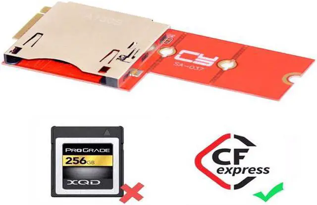 Alt view image 4 of 7 - Xiwai NGFF M.2 NVMe Mainboard to CF Express Extension Adapter M2 M-key for CFE Type-B Support R5 Z6 Z7 Memory Card
