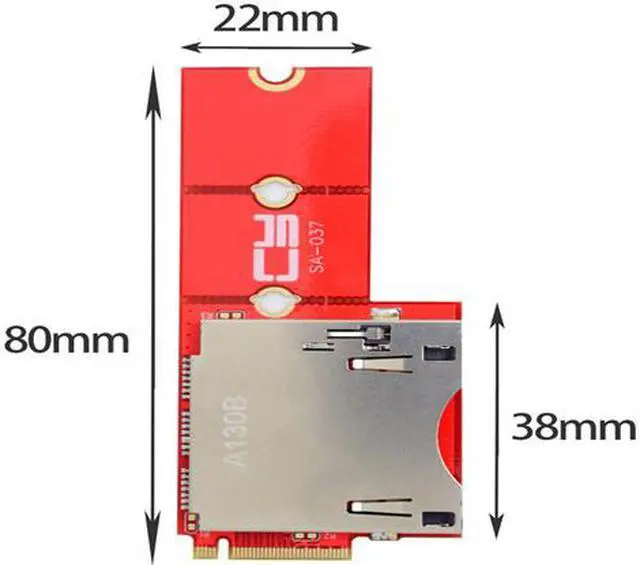 Alt view image 6 of 7 - Xiwai NGFF M.2 NVMe Mainboard to CF Express Extension Adapter M2 M-key for CFE Type-B Support R5 Z6 Z7 Memory Card