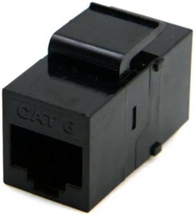 Alt view image 5 of 6 - Chenyang Cable UTP CAT6 Keystone Coupler RJ45 Female to Female UTP CAT6 Keystone inline Coupler Black