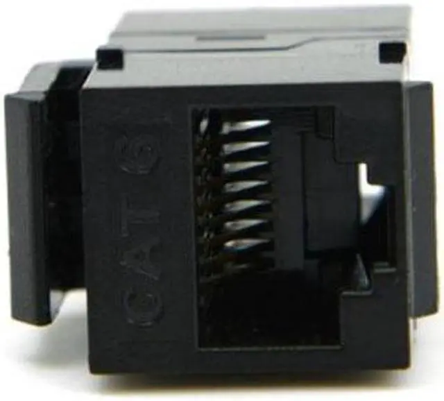 Alt view image 2 of 6 - Chenyang Cable UTP CAT6 Keystone Coupler RJ45 Female to Female UTP CAT6 Keystone inline Coupler Black