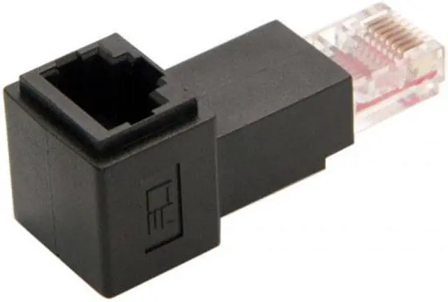 Alt view image 3 of 5 - FVH CY UT-010-UP Up Angled 90 Degree 8P8C FTP STP UTP Cat 5e Male to Female Lan Ethernet Network Extension Adapter