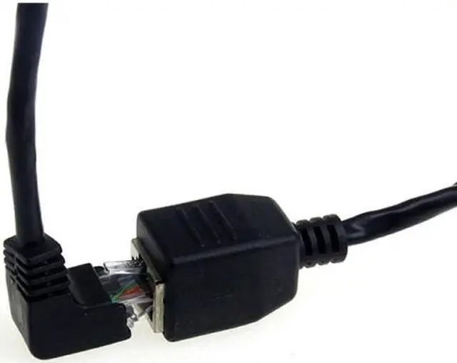 Alt view image 5 of 7 - Chenyang Cable Down Angled 90 Degree 8P8C FTP STP UTP Cat 5e Male to Female Lan Ethernet Network Extension Cable 50cm
