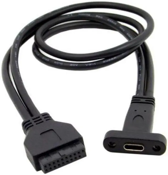 Alt view image 2 of 7 - CYSM Single Port USB 3.1 Type C USB-C Female to USB 3.0 Motherboard 19pin Header Cable 40cm