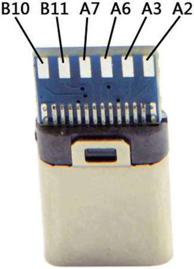 Main image of Chenyang Cable 5set DIY 24pin USB 3.1 Type C USB-C Male Plug Connector SMT type with Black Housing Cover