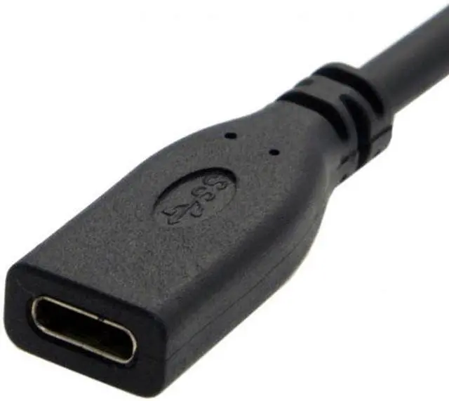Alt view image 2 of 6 - Jimier CY UC-218-RI-0.2M 90 Degree Right Angled USB-C USB 3.1 Type C Male to Female Extension Data Cable for Laptop Tablet 20cm