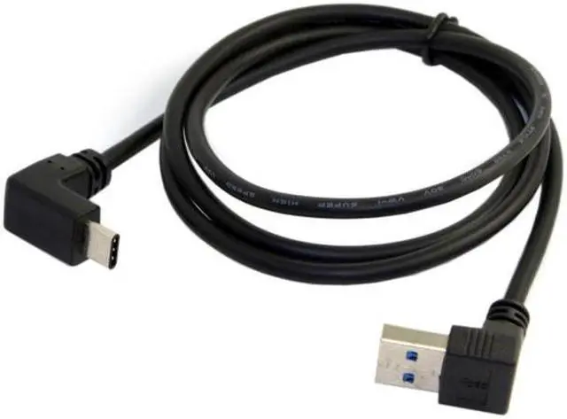 Main image of CYSM USB 3.1 USB-C Reversible Angled to 90 Degree Up Angled A Male Data Cable for Macbook & Tablet & Phone