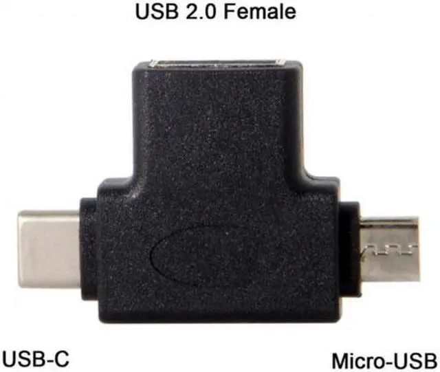 Alt view image 3 of 5 - Jimier Cable USB 3.1 Type-C & Micro USB Combo to USB 2.0 A Female OTG Data Host Adapter