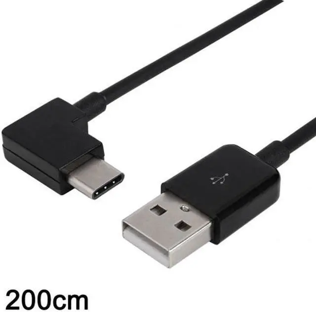 Alt view image 6 of 6 - Chenyang Cable 200cm Right Angled USB 3.1 Type C USB-C to USB 2.0 Cable 90 Degree Connector for Tablet  & Mobile Phone