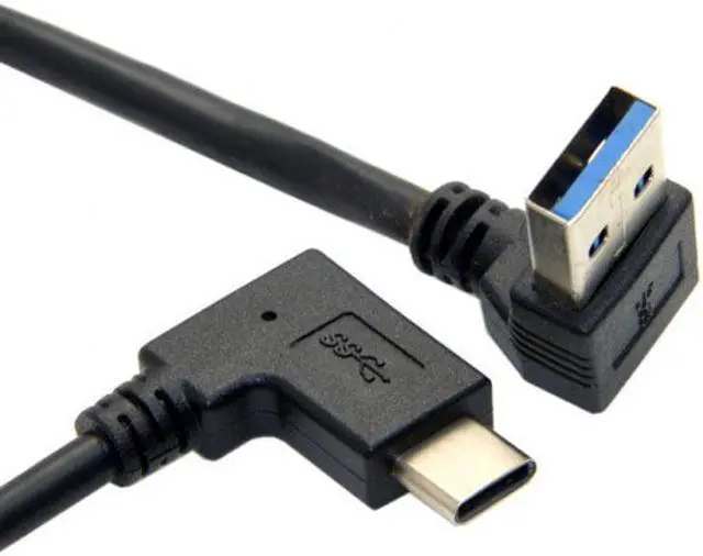 Alt view image 2 of 5 - Jimier CY UC-089-UP Reversible USB 3.1 USB-C Angled to 90 Degree Up Angled A Male Data Cable for MacbookTabletMobile Phone