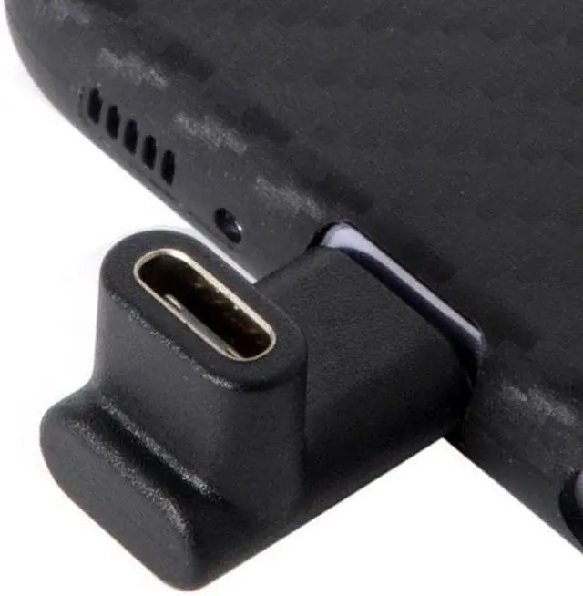 Alt view image 4 of 6 - Cablecc CY UC-068-UP 90 Degree Up or Down Angled Reversible USB 3.1 Type-C Male to Female Extension Adapter for LaptopPhone