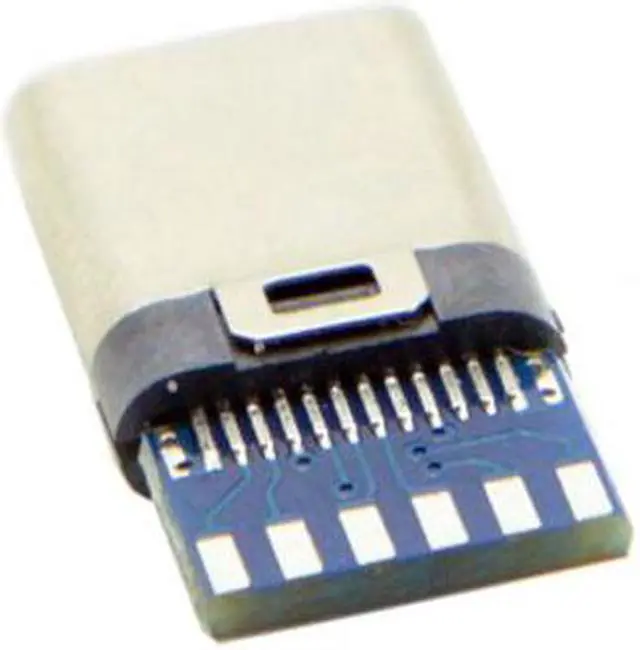 Alt view image 3 of 7 - Chenyang Cable 5set DIY 24pin USB 3.1 Type C USB-C Male Plug Connector SMT type with 3.5mm SR and Housing Cover