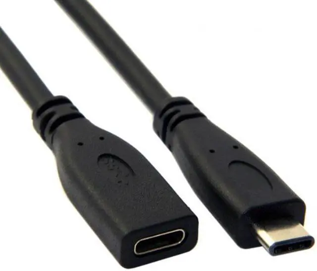 Alt view image 2 of 6 - Chenyang UC-218-BK-0.6M USB-C USB 3.1 Type C Male to Female Extension Data Cable for Macbook Tablet Mobile Phone 60cm