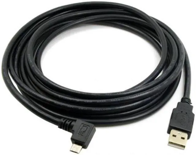 Alt view image 5 of 7 - KAIBOXIXI 3m Left Angled 90 Degree Micro USB Male to USB 2.0 Data Charge Cable for Cell Phone & Tablet