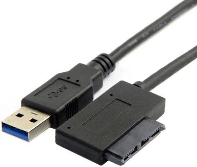 Main image of HKCY U3-064 USB 3.0 to 7+6 13pin Slimline Sata Adapter Cable for Laptop Cd DVD Rom Optical Drive
