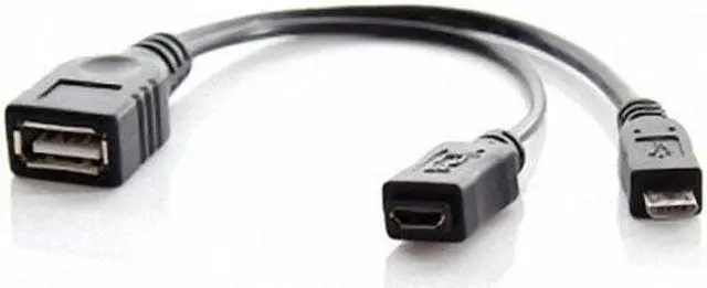 Alt view image 6 of 7 - Chenyang Cable Black Color Micro USB 2.0 OTG Host Flash Disk Cable with Micro USB power  for Galaxy S3 i9300 S4 i9500 Note2 N7100 Note3 N9000 & S5 i9600