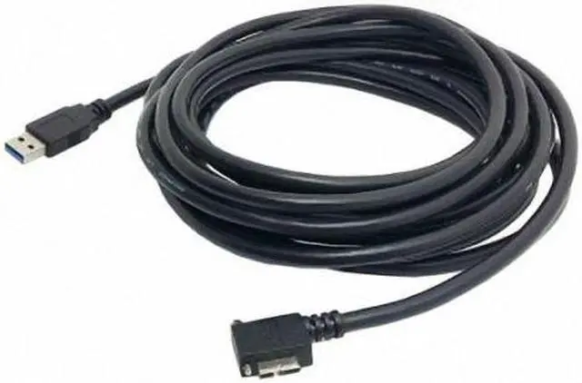 Alt view image 7 of 7 - Xiwai USB 3.0 A Male to Micro B Left Angled 90 Degree Cable With Locking Screws for Nikon D800 D800E D810 15ft 5m