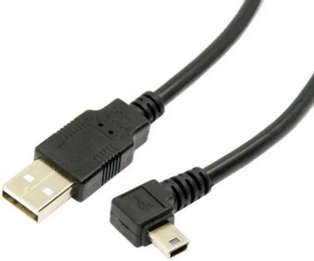 Alt view image 6 of 7 - CY 5pin Mini USB type Male Left Angled 90 degree to USB 2.0 male data charge cable 50cm