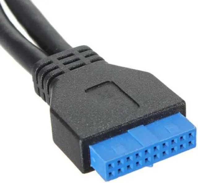 Alt view image 3 of 5 - Chenyang Cable 2 ports USB 3.0 Female to Motherboard 20pin Header cable for front panel 20cm