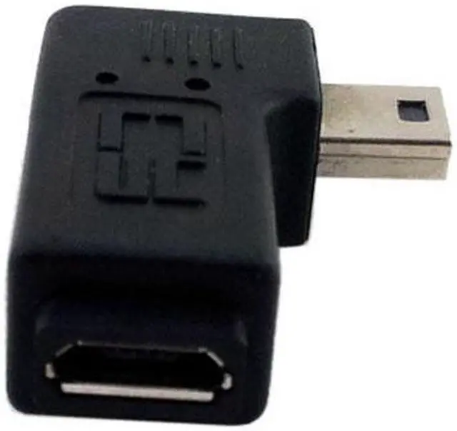 Main image of Jimier Cable 90 Degree Right Angled Mini USB Male to Micro USB Female Data Sync Power Adapter