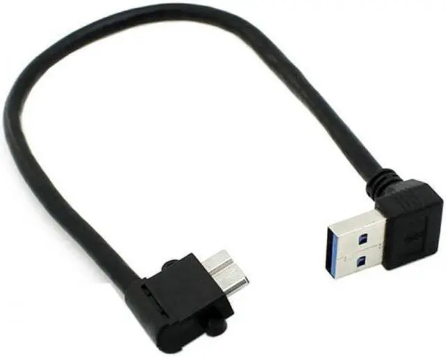 Alt view image 4 of 6 - KAIBOXIXI Up Angled 90 Degree USB 3.0 to Micro 10Pin Right Angled Cable 20cm for Cell phone & Hard Disk SSD