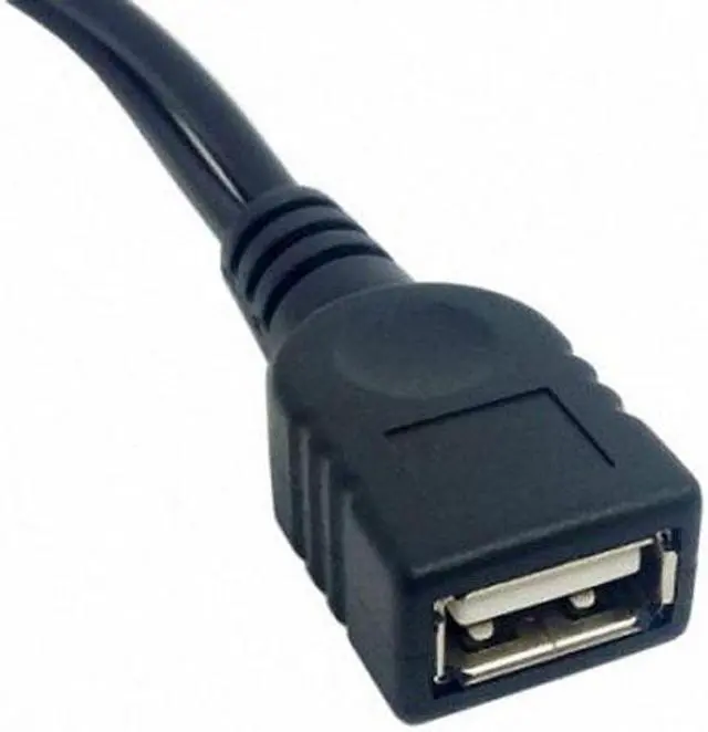 Alt view image 2 of 7 - CYSM Black USB 2.0 Female A to Dual A Male Extra Power Data Y Extension Cable for 2.5" Mobile Hard Disk