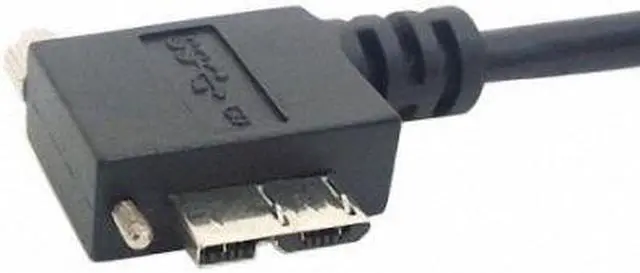 Alt view image 4 of 7 - Xiwai USB 3.0 A Male to Micro B Left Angled 90 Degree Cable With Locking Screws for Nikon D800 D800E D810 15ft 5m