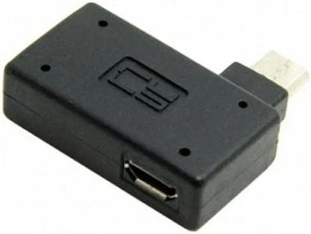 Alt view image 6 of 7 - Chenyang Cable 90 Degree Right Angled Micro USB 2.0 OTG Host Adapter with USB Power for Galaxy S3 S4 S5 Note2 Note3 Cell Phone & Tablet