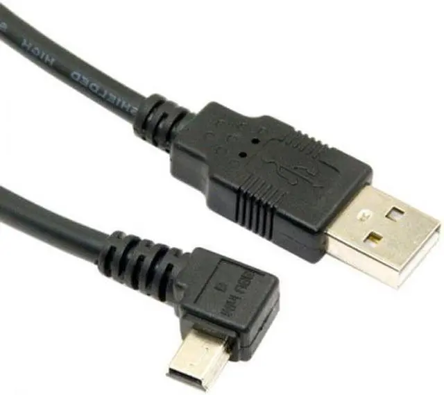 Alt view image 7 of 7 - CY 5pin Mini USB type Male Left Angled 90 degree to USB 2.0 male data charge cable 50cm
