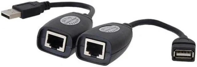 Alt view image 2 of 7 - CYSM USB Keyboard Mouse Over RJ45 CAT5E CAT6 Cable Extension Extender Cable Adapter