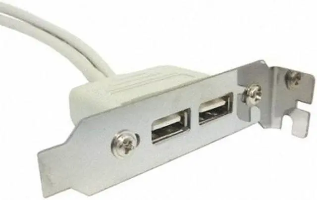 Alt view image 5 of 7 - Chenyang Cable Low Profile 8cm Height USB 2.0 Female Back panel to Motherboard 9pin cable with PCI bracket 30cm