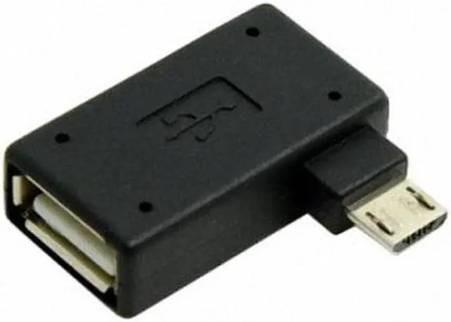 Alt view image 5 of 7 - Chenyang Cable 90 Degree Right Angled Micro USB 2.0 OTG Host Adapter with USB Power for Galaxy S3 S4 S5 Note2 Note3 Cell Phone & Tablet