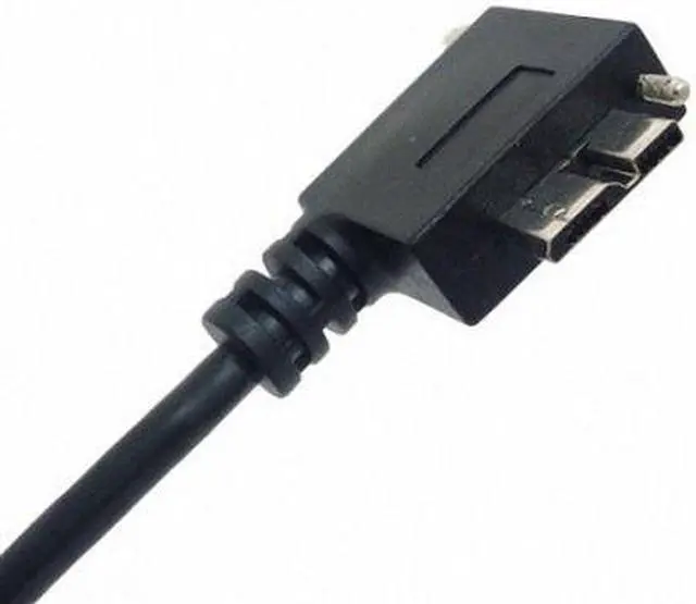 Alt view image 5 of 7 - Xiwai USB 3.0 A Male to Micro B Left Angled 90 Degree Cable With Locking Screws for Nikon D800 D800E D810 15ft 5m
