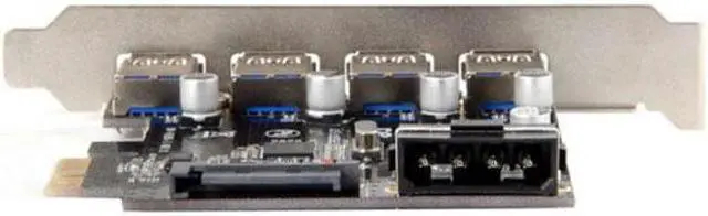 Alt view image 4 of 5 - Jimier CY U3-038 4 Ports PCI-E to USB 3.0 HUB PCI Express Expansion Card Adapter 5Gbps for Motherboard