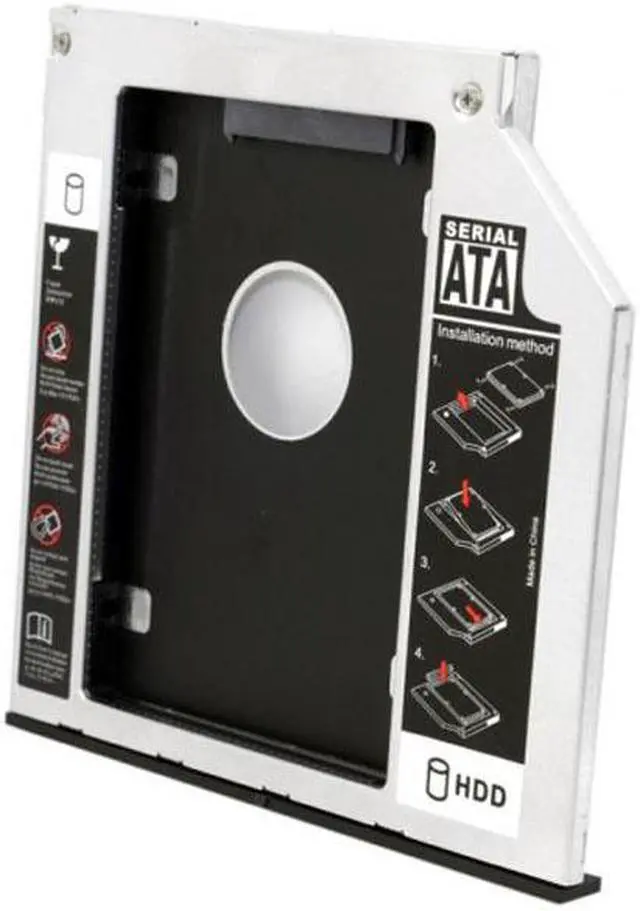 Alt view image 2 of 7 - CYSM SATA 22pin HDD HD Hard Disk Drive Caddy Case for 9.5mm Universal Laptop CD / DVD-ROM Optical Bay
