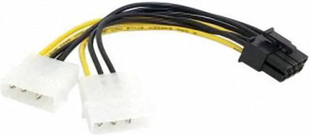 Alt view image 5 of 7 - Chenyang Cable Dual Molex 4pin IDE to 8 Pin PCI-E Power Lead Cable for Asus MSI VGA Video Graphic Card