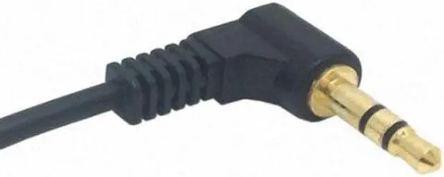 Alt view image 5 of 7 - Chenyang Cable 90 degree right angled 3.5mm 3poles Audio Stereo Male to Female Extension Cable 10cm Black