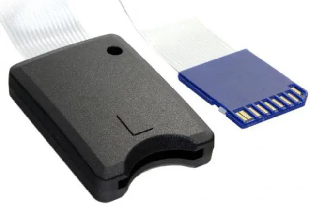 Alt view image 2 of 7 - Chenyang Cable Standard SD SDHC Memory Card Kit Male to SD Female Extension Soft Flat FPC Cable Extender 25cm