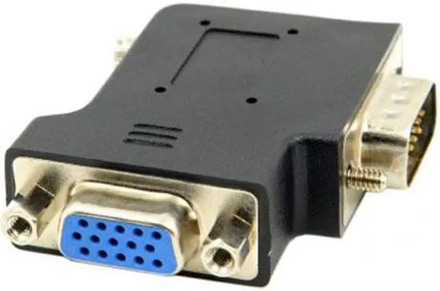 Alt view image 4 of 7 - Chenyang Cable Vertical Flat Left Angled 90 Degree VGA SVGA Male To Female extension Adapter