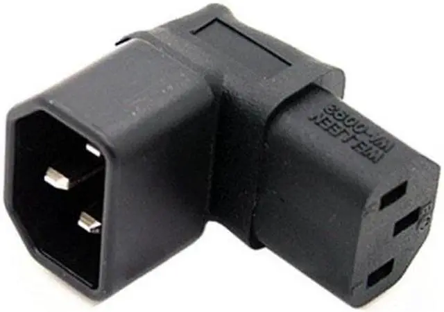 Alt view image 2 of 7 - Shenzhong IEC Male C14 to Up Direction Right Angled 90 Degree IEC Female C13 Power Extension Adapter