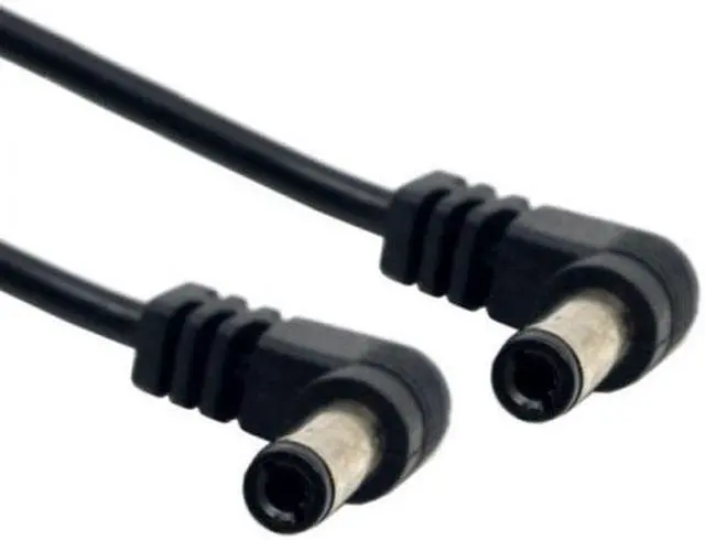 Alt view image 2 of 6 - Jimier Cable DC Power 5.5 x 2.1mm / 2.5mm Male to 5.5 2.1/2.5mm Male Plug Cable Right Angled 90 Degree 60cm