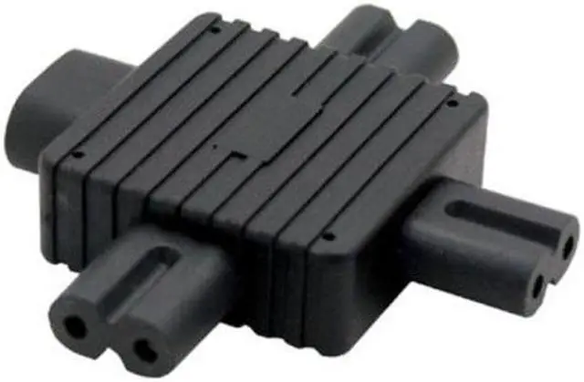 Alt view image 4 of 7 - Chenyang Cable IEC 320 Figure 8 C8 Male to 3X Female C7 Splitter Power Adapter for Power Supply 1 in 3 out