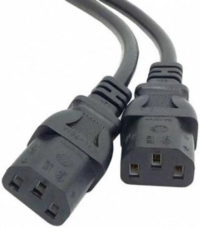 Alt view image 4 of 7 - Chenyang Cable Single C14 to Dual C13 5-13R Short Power Y Type Splitter Adapter Cable Cord