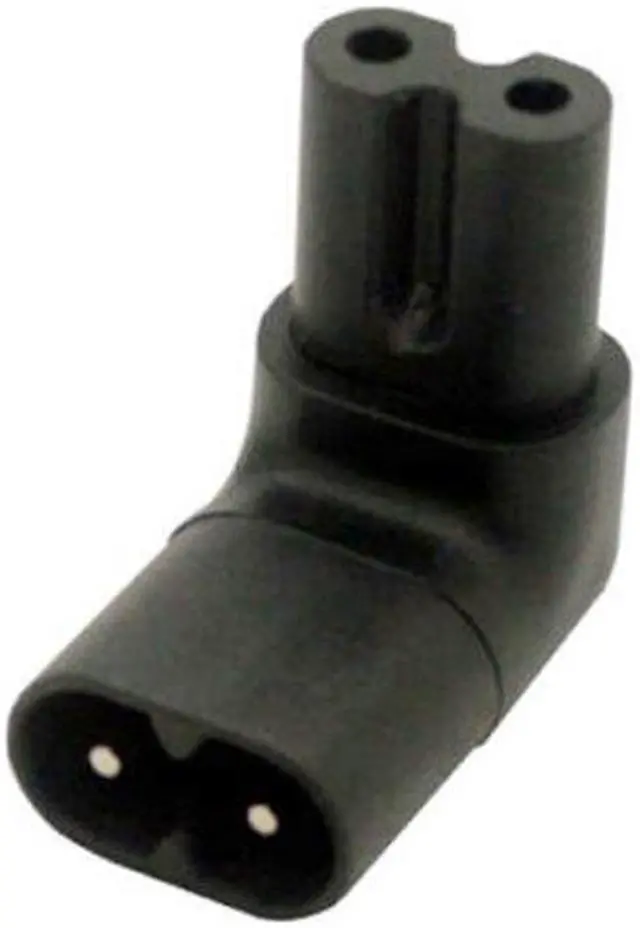 Alt view image 6 of 7 - Chenyang Cable Figure 8 IEC 320 C7 to C8 90 Degree Up Down Angled Right Angle AC Power Adapter Extension